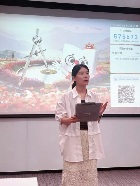 Tina delivering the Timer report.