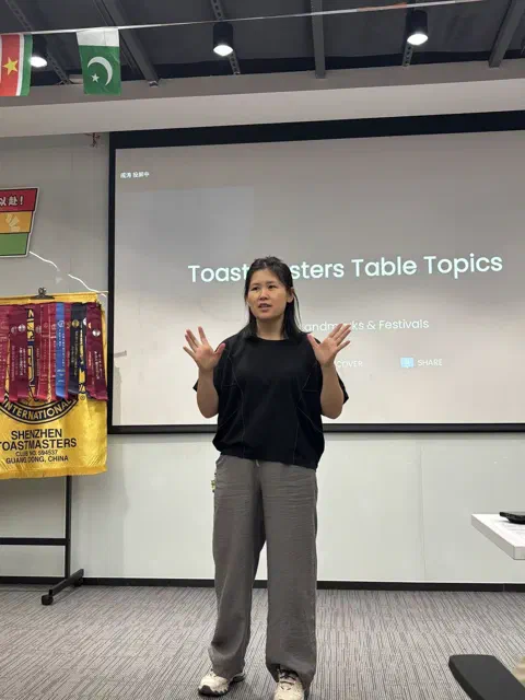 Min as Table Topics Master.