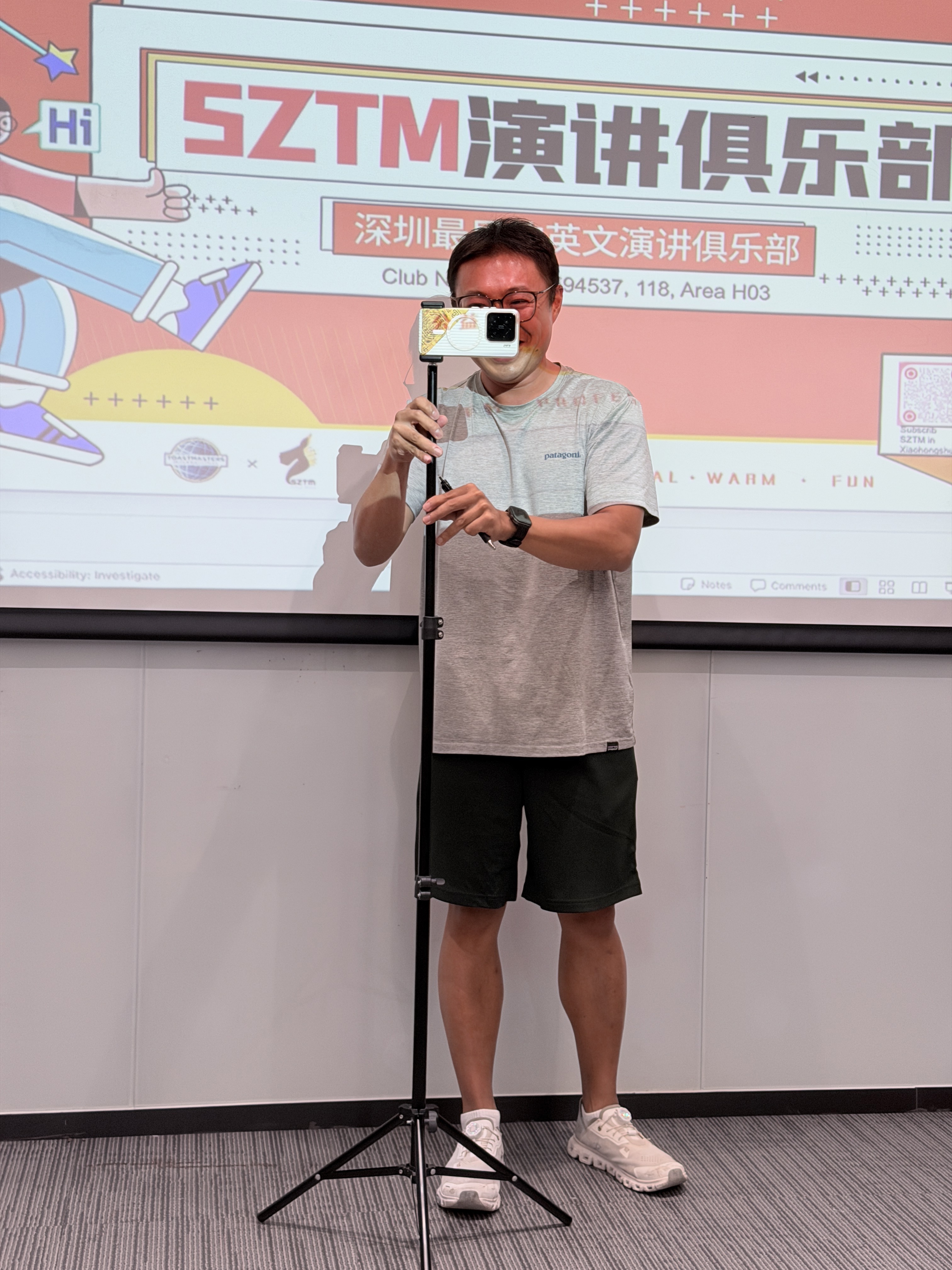 Danny capturing the moment.