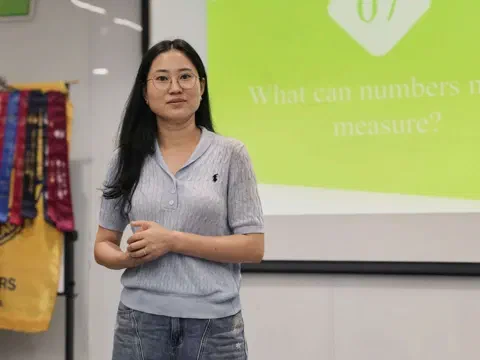 Sammi on the seventh Table Topic: what can numbers not measure?