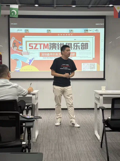Speaking under the club banner.