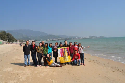 On the beach, Sunday morning.