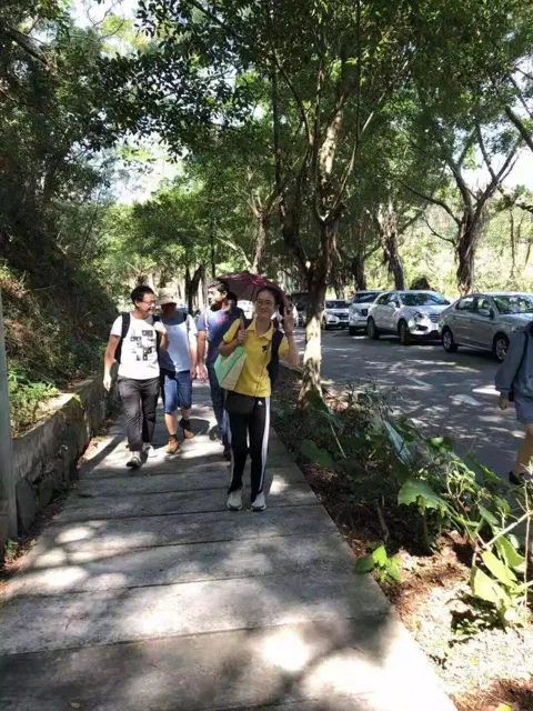 Walking back out.